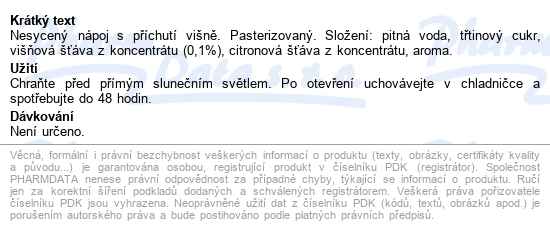 Kubík Waterrr Višeň 500ml - popis