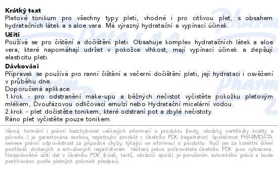 Ryor Hydroperfekt hydratační pleťové tonikum 200ml - popis