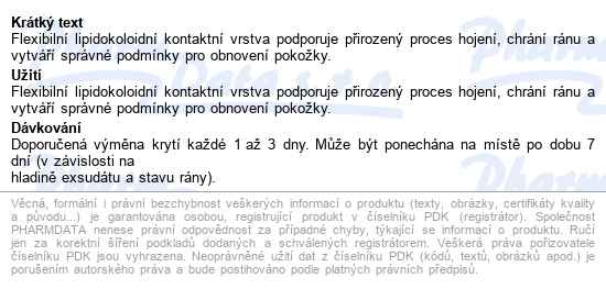 Krytí Lipido-koloidní Urgotul,kontaktní,atraumatické,mřížka 20cmx30cm,s lipidokoloid.kontaktní vrstvou,pouze k - popis