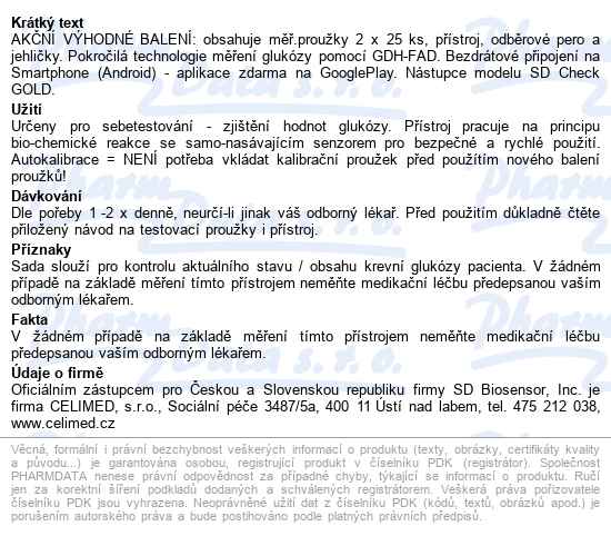 Glukometr Sd-gluconavii Nfc Akce+50 Proužků Navíc - popis