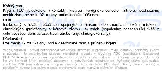 Urgotul Ag, Krytí Antimikrobiální Lipido-koloidní Se Stříbrem,mřížka 12cmx10cm,atraumatické s lipidokoloidní kontaktní - popis