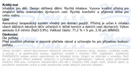 Microlife Inhalátor Neb 400 Pro Děti - popis