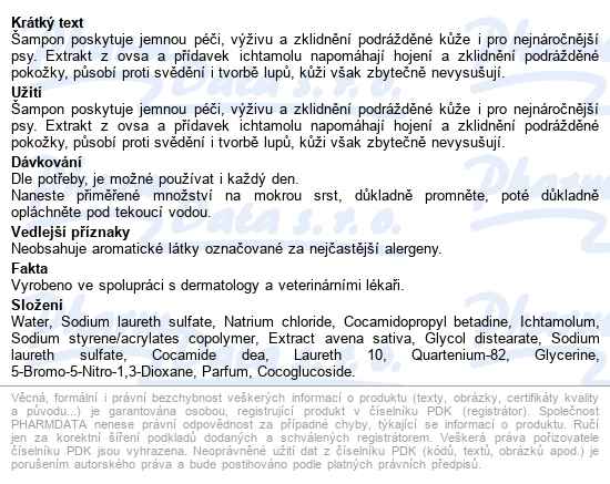 Proactivet zdravá srst derma šampon 250ml - popis