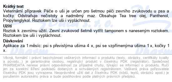Pet Health Care péče o uši 100 Ml - popis