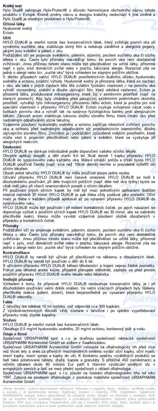 Hylo Dual 10ml - popis