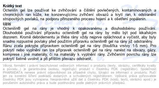 Octenilin Wound Gel gel na rány, 250 ml - popis