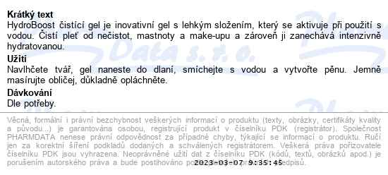 Neutrogena Hydro Boost čisticí gel 200 ml - popis