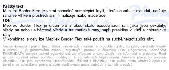 Mepilex Border Flex 7,5x7,5 cm, 5 ks, samolepící absorpční pěnové kryt - popis