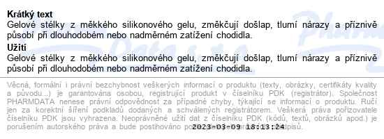 Svorto 126 gelové stélky vkládací pánské vel. 41-46 - popis