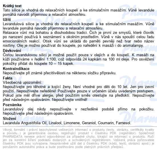 Topvet Levandule 100% Rostlinná Silice 10ml - popis