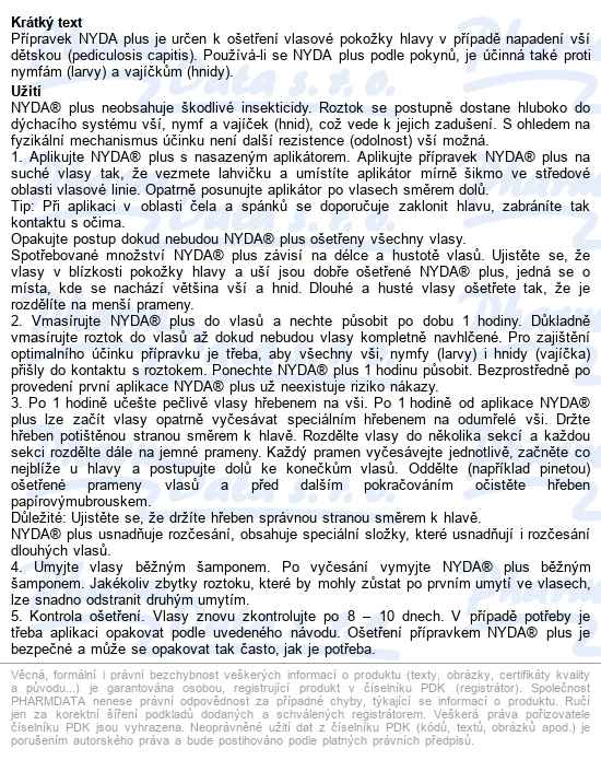 Nyda Plus Proti Vším A Hnidám 100ml - popis