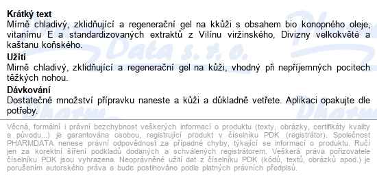 Konopné Mazání žíly-cévy 75ml - popis