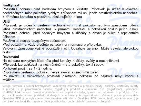 Alpa Repelent Gel Roll-on 50ml - popis