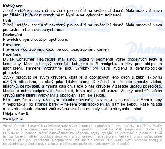 Parodontax Gentle Clean Zub.kartáč.extra Soft 3ks - popis