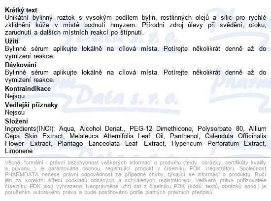 Swissmedicus štípancestop bylinné sérum 10ml - popis