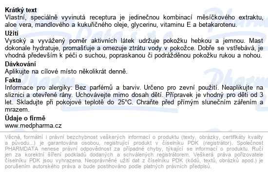 Medpharma Měsíčková Mast Natural 75ml - popis