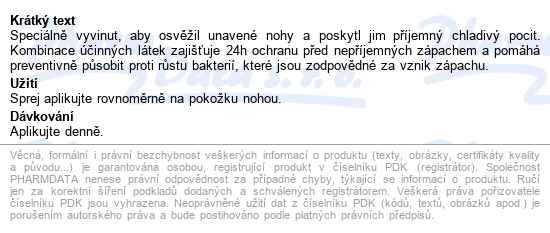 Peo Deodorant Sprej Na Nohy 150ml - popis