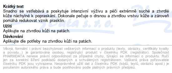 Peo Krém Na Rozpraskané Paty 100ml - popis