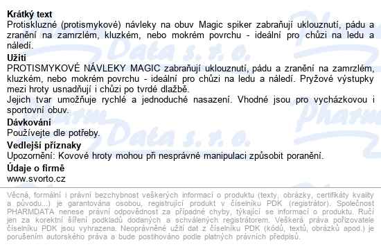 Svorto 080 Nesmeky Magic 40-43 (l) - popis
