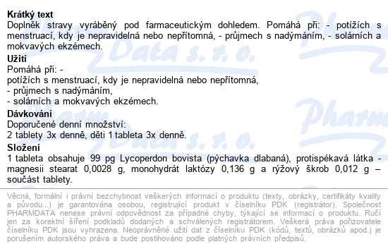 Bovista Akh Tbl.60 - popis