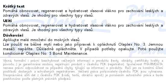 Olaplex N°4 Bond Maintenance Shampoo 250 ml - popis