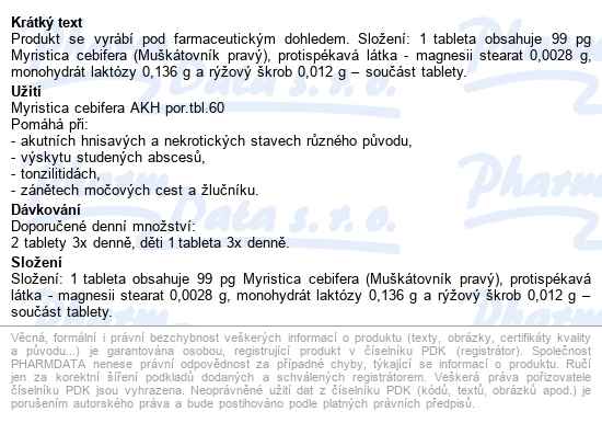 Myristica Sebifera Akh Tbl.60 - popis