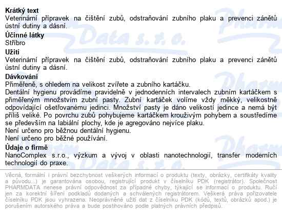 Traumapet Ag zubní pasta se stříbrem 75ml - popis