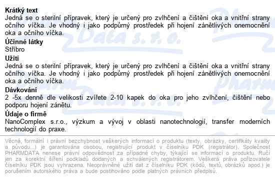 Traumapet Ag oční kapky se stříbrem 10ml - popis