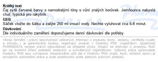 Biogena Fantastic Borůvka&rakytník 20x2g - popis