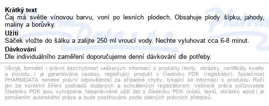 Biogena Fantastic Lesní Plody 20x2.2g - popis