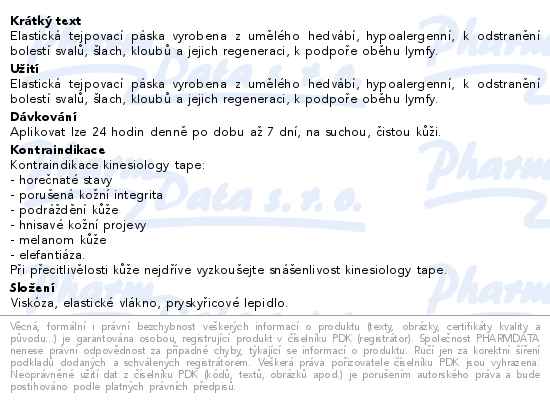 Rayongem kinesiology tape 5cmx5m hands - popis