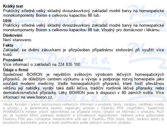 Zakladač Boiron Domácí Modrý - popis