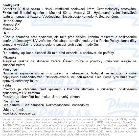La Roche-posay Anthelios Shaka Fluid SPF 30 50ml - popis