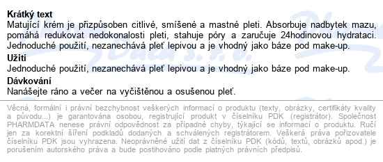 Apaisac Matující Krém Na Obličej 40ml Bailleul - popis