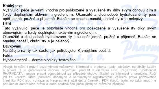 Apaisac Vyživující Balzám Na Rty 15ml Biorga - popis