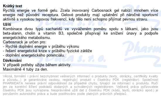 Nutrend Carbosnack Borůvka 50g - popis