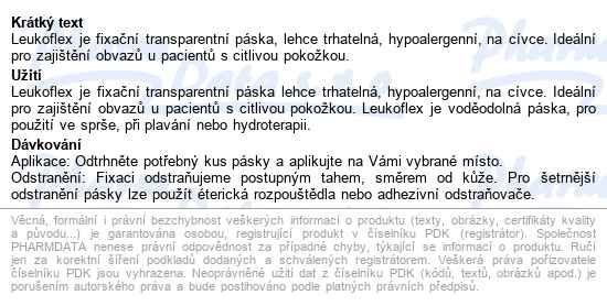 Leukoflex Fixační Páska Transp./cívka 2.5cmx5m - popis
