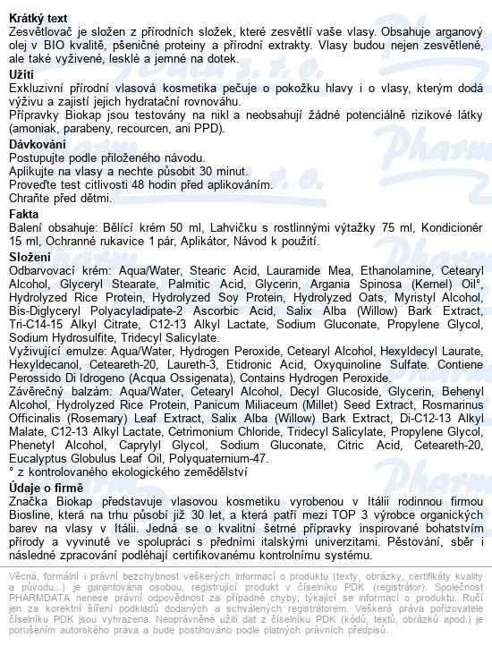 Biokap Nutricolor delicato 0.0 Zesvětlovač barva na vlasy 140 ml - popis