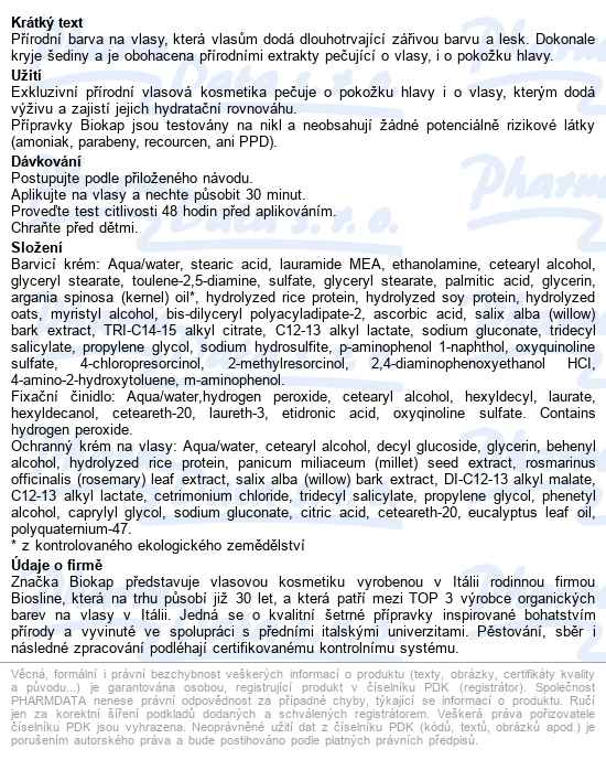 Biokap Nutricolor delicato 5.05 Hnědá světlý kaštan barva na vlasy 140 ml - popis
