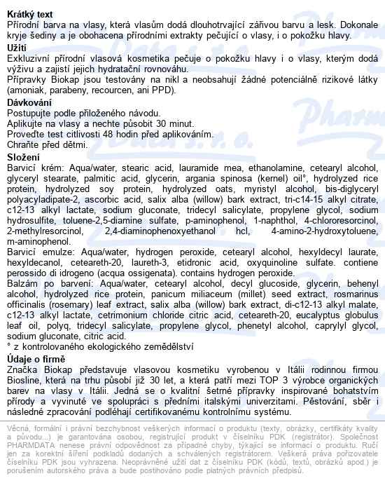 Biokap Nutricolor delicato 7.0 Blond přírodní střední barva na vlasy 140 ml - popis