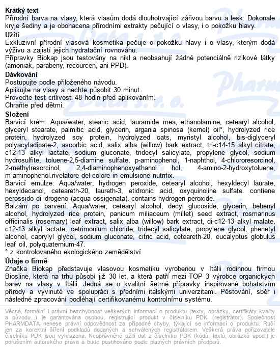 Biokap Nutricolor delicato 8.03 Blond přírodní světlá barva na vlasy 140 ml - popis