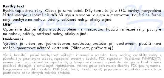 Rychlonáplast elastická 25mmx 450cm zelená-tlapky - popis