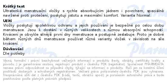 Kotex Ultra Normal vložky Duo Pack 16 ks - popis