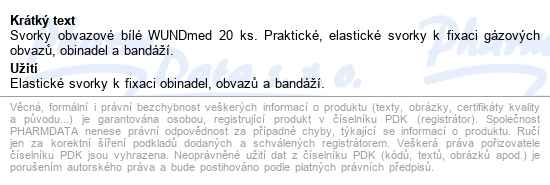 Wundmed Svorky Obvazové Bílé 20ks - popis