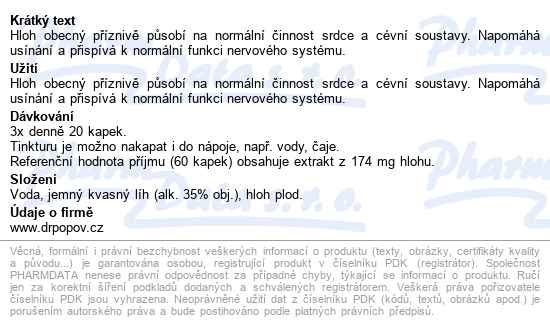 Dr.popov Kapky Bylinné Hloh Obecný 50ml - popis