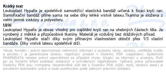 Leukoplast Hypafix Samolep.obvaz 10cmx10m - popis