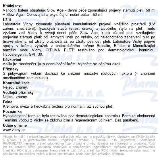 Vichy Slow Age Vánoce 2019 - popis