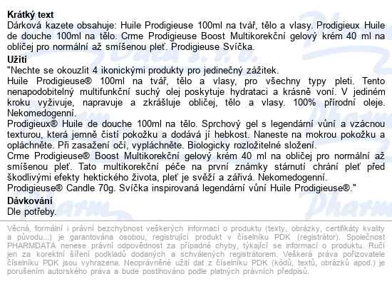 Nuxe Prod Set Xmas 2019 One Shot Magique - popis