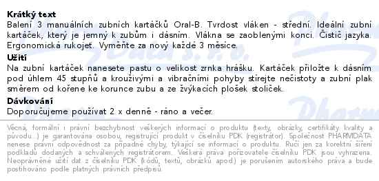 Oral-B Allrounder Black zubní kartáčky 3ks - popis