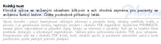 Nutrego Renal s příchutí čokoláda perorální roztok 12x330ml - popis